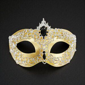 Silver gold mask, Masquerade mask, Cosplay mask, Masquerade ball mask, Prom mask